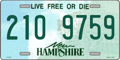 NH license plate 2109759