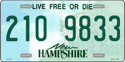 NH license plate 2109833