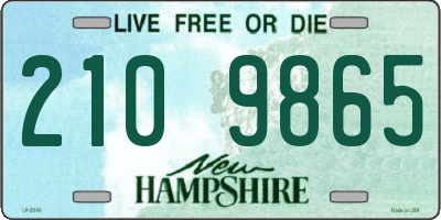 NH license plate 2109865
