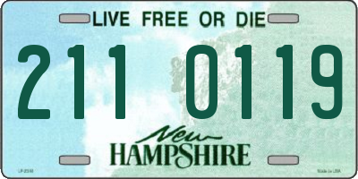 NH license plate 2110119