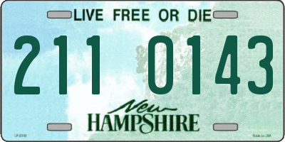 NH license plate 2110143