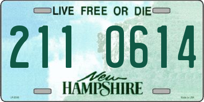 NH license plate 2110614