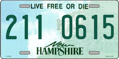 NH license plate 2110615