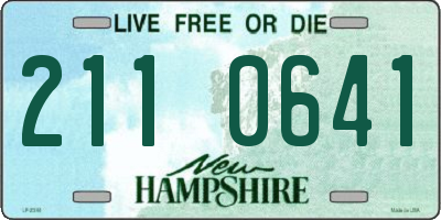 NH license plate 2110641