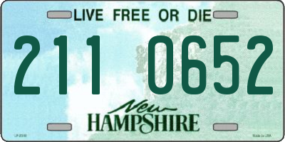 NH license plate 2110652