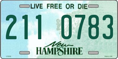 NH license plate 2110783