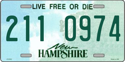 NH license plate 2110974
