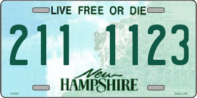 NH license plate 2111123