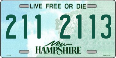 NH license plate 2112113