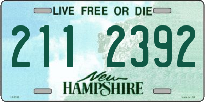 NH license plate 2112392