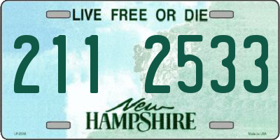 NH license plate 2112533