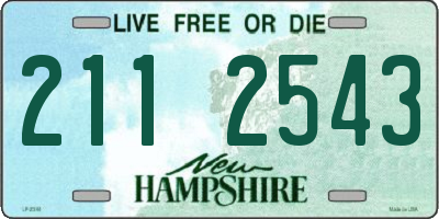 NH license plate 2112543