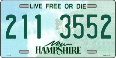 NH license plate 2113552