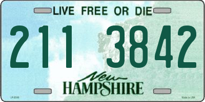 NH license plate 2113842