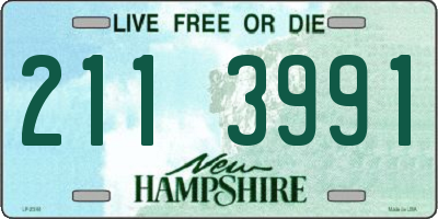 NH license plate 2113991