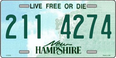 NH license plate 2114274