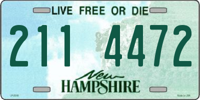 NH license plate 2114472