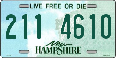 NH license plate 2114610