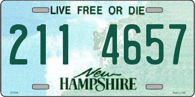 NH license plate 2114657