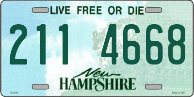 NH license plate 2114668