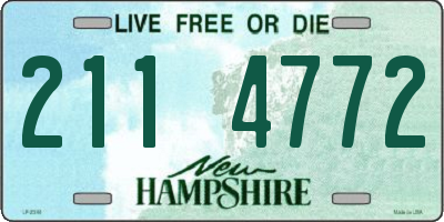 NH license plate 2114772