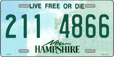 NH license plate 2114866