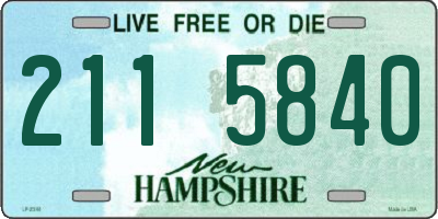 NH license plate 2115840