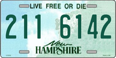 NH license plate 2116142