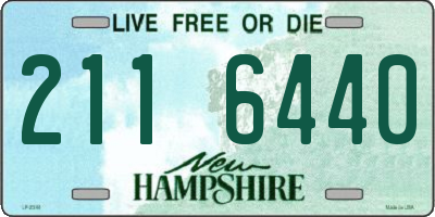 NH license plate 2116440