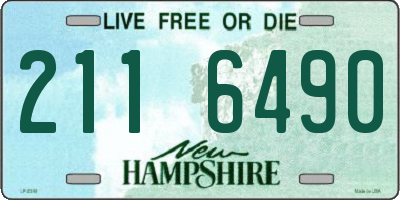 NH license plate 2116490