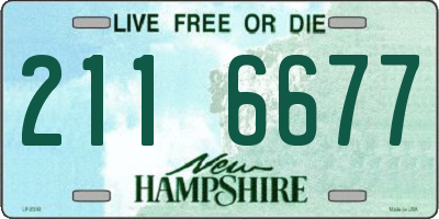 NH license plate 2116677