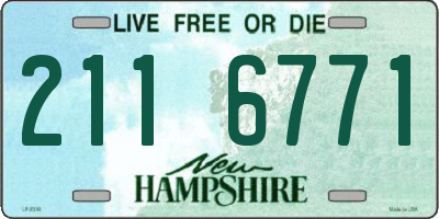 NH license plate 2116771