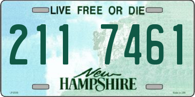 NH license plate 2117461