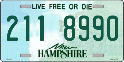 NH license plate 2118990