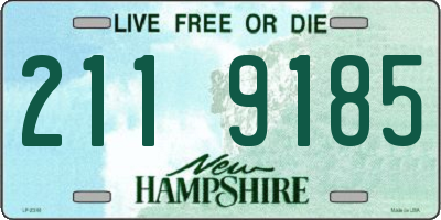 NH license plate 2119185
