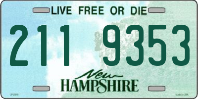 NH license plate 2119353