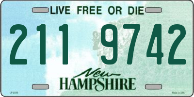 NH license plate 2119742
