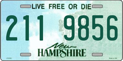 NH license plate 2119856