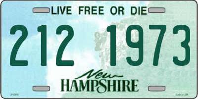 NH license plate 2121973