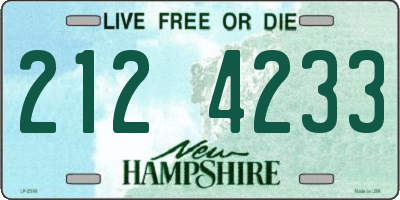 NH license plate 2124233