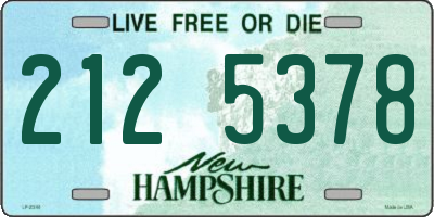 NH license plate 2125378