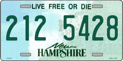 NH license plate 2125428