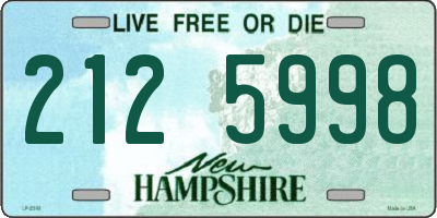 NH license plate 2125998