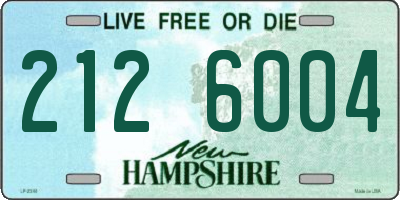 NH license plate 2126004