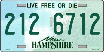 NH license plate 2126712