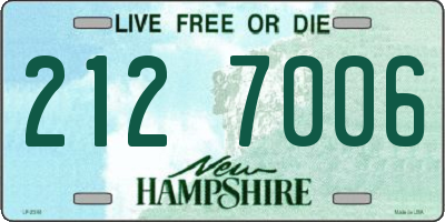 NH license plate 2127006