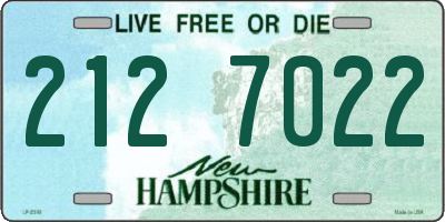 NH license plate 2127022