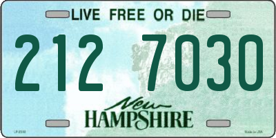 NH license plate 2127030