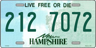NH license plate 2127072