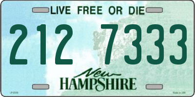 NH license plate 2127333